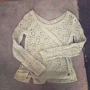 Faux Wrap Sweater, mint green